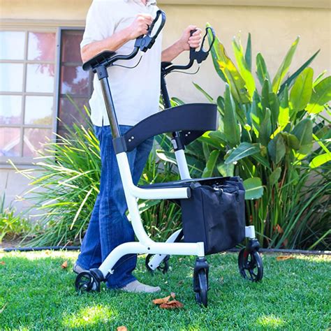 Stand tall with the Journey So Lite® Glide Backsaver Rollator Walker, never have to bend your back ever again to have the support you need. Take the Glide Upright Folding Rollator Walker on the go, it folds easily and at only 19 lbs. is easy to lift and store in the trunk or back seat of a car. Lightweight frame: The So Lite® Glide is only 19 ... 